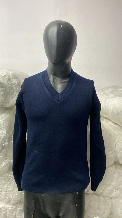 Navy blue plain sweater uploaded by Varun army store on 6/17/2023