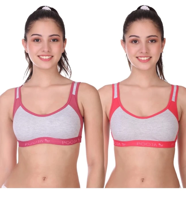 Multicolor Women's Imported Cotton Sports Bra Non-Padded Non-Wired Daily Workout Sport uploaded by business on 6/17/2023