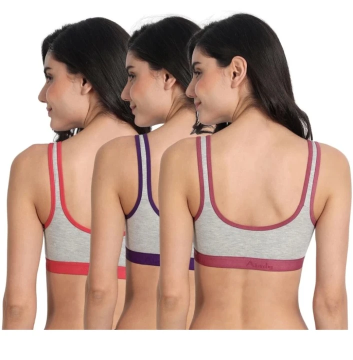 Multicolor Women's Imported Cotton Sports Bra Non-Padded Non-Wired Daily Workout Sport Bra uploaded by Ocean Enterprises on 6/17/2023