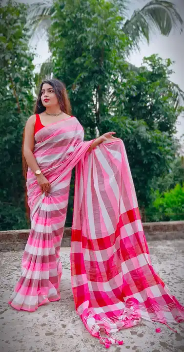 Linen by Linen Handloom Saree  uploaded by Debasree Boutique on 6/17/2023