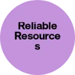 Business logo of Reliable Resources