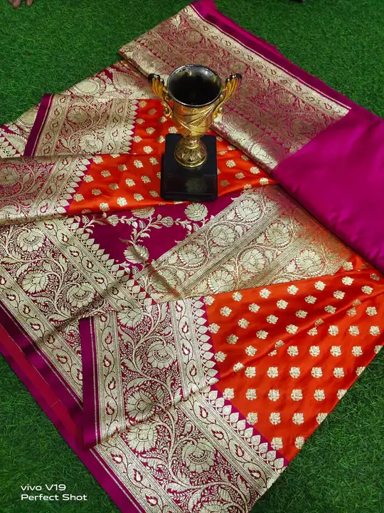 Super Soft Party Wear Pure Banarashi Sharee uploaded by Maa Kali Sharee Center on 6/17/2023