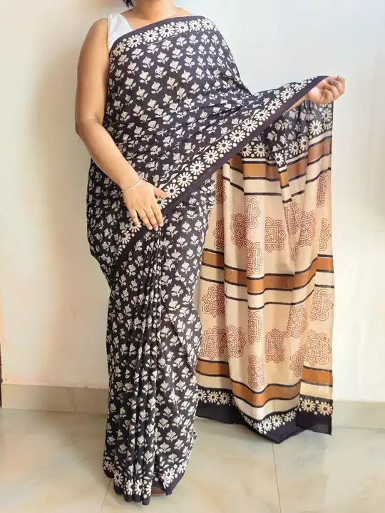 Cotton saree  uploaded by S.m fabric on 6/17/2023