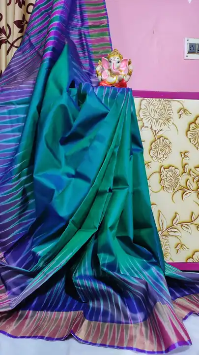 Bishnupuri ikkat saree uploaded by Patralekha Textile on 6/17/2023