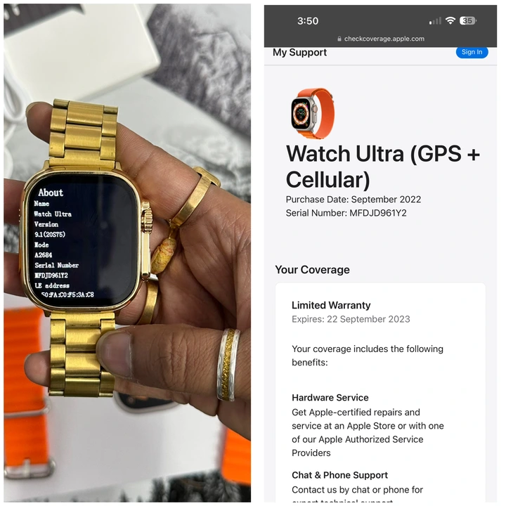 Gold Dubai Edition Smart Watch  uploaded by Shoppers Hub ™️ on 6/17/2023