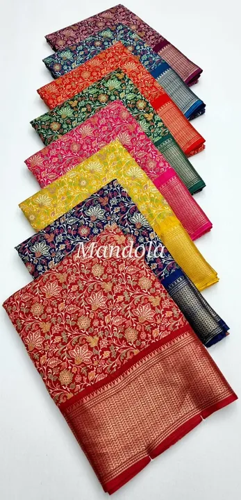 Mandola. Dola silk with zari border  uploaded by N k sarees on 6/17/2023
