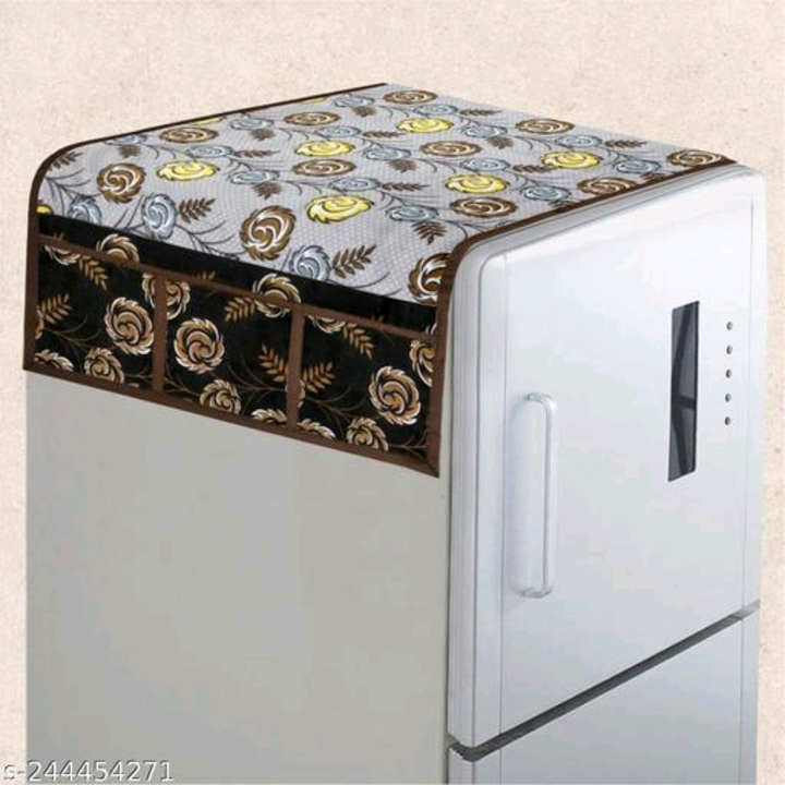 Post image Adakriti Creations Fridge Top Cover with 6 pockets Knit  
Name: Adakriti Creations Fridge Top Cover with 6 pockets Knit  
Material: Knit
Type: Fridge Top
Pattern: Embroidery
Product Breadth: 21 Inch
Product Length: 37.5 Inch
Product Height: 0.5 Inch
Net Quantity (N): 1
Adakriti Creations Fridge Top Cover with 6 pockets (3 on each side) is made of supreme quality Knit fabric and is well finished. All prints are trendy and quirky to make your kitchen look elegant and stylish. It will protect your fridge top from any dust and marks.

Country of Origin: India
