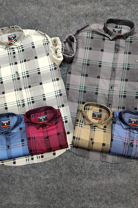 MEN'S COTTON DARK CHECKS COLLECTION FOR WHOLESALE BY HARITHWEAR uploaded by Siddhi Garments on 6/17/2023