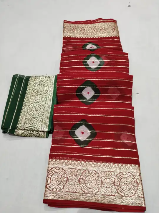 *®️🛒EXCLUSIVE COLLECTION 🛒®️*
🌹🌹🌹🌹🌹🌹🌹🌹🌹🌹🌹🌹🌹🌹🌹🌹
😍 Pure jorget Jari Fabric Saree 🥻 uploaded by Gotapatti manufacturer on 6/18/2023