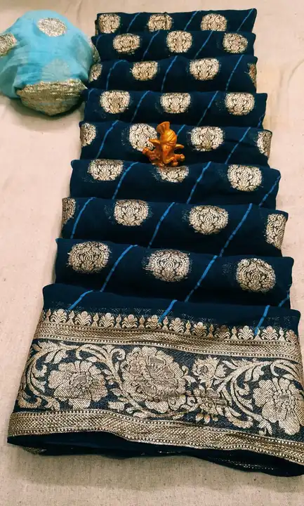New launched💥 this summer season special 💠💠💠  Pyore jorjat lehriya Saree⚡⚡

✨Pyore jorjat fabric uploaded by Gotapatti manufacturer on 6/18/2023