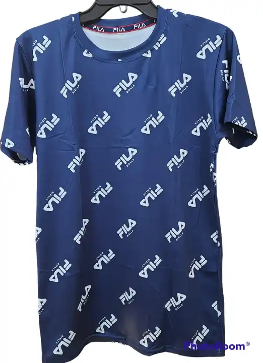 Imported 4 Way Lycra Fila print T shirt uploaded by business on 6/18/2023
