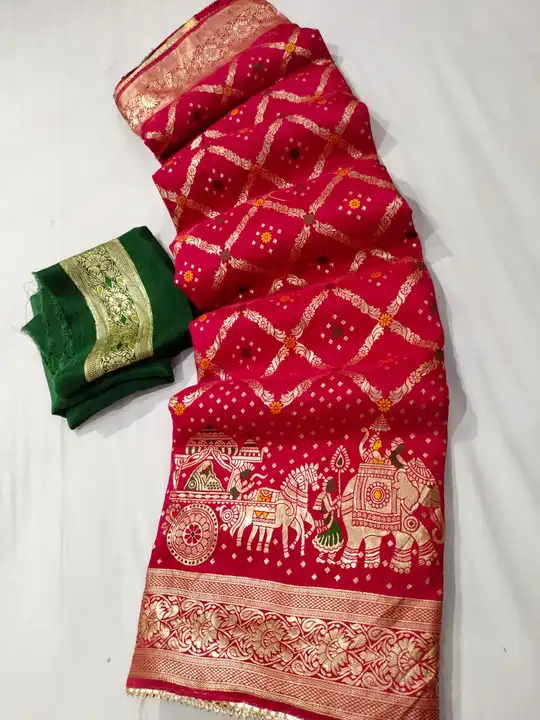 Pure Dola radian silk saree uploaded by Deepika Designer Saree on 6/18/2023