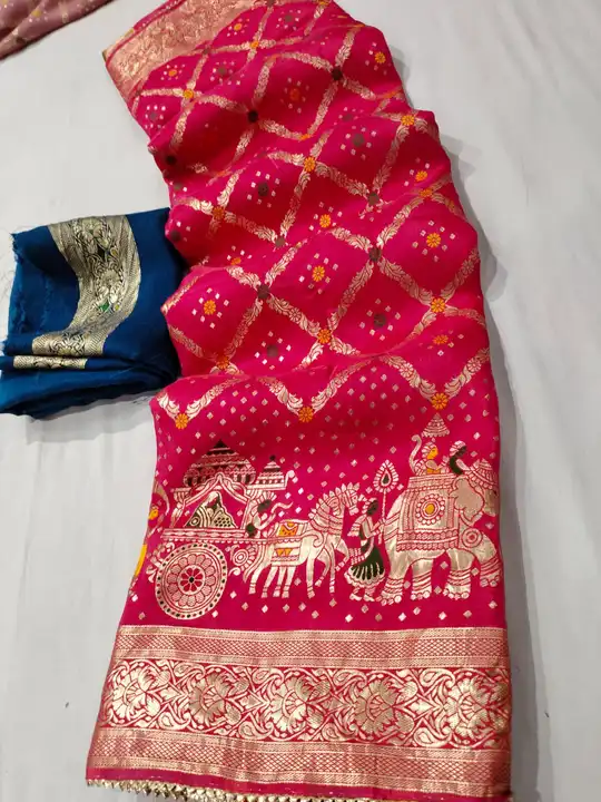 Pure Dola radian silk saree uploaded by Deepika Designer Saree on 6/18/2023