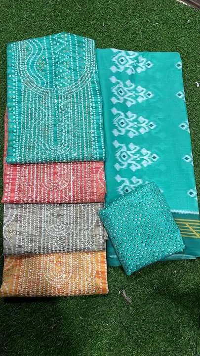 Unstich malai cotton and pure camric suits uploaded by business on 6/18/2023