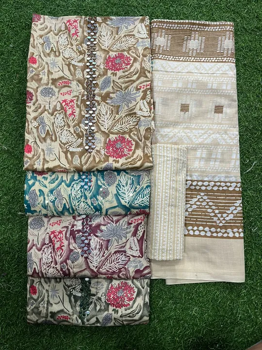 Unstich malai cotton and pure camric suits uploaded by business on 6/18/2023