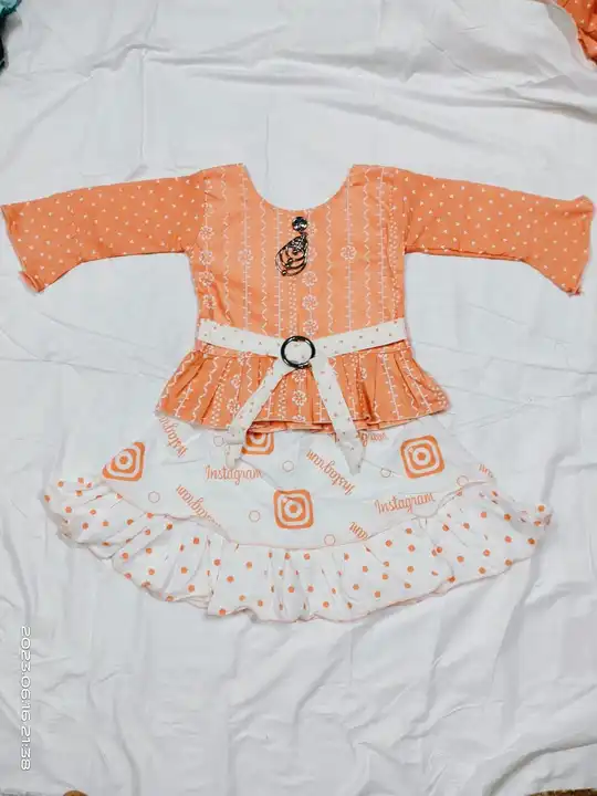 Rayon print girls set uploaded by A.ALI DRESSES  on 6/18/2023