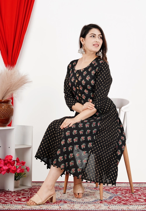 Trending woman and girls printed anarkali kurti  uploaded by Love care ❤️  on 6/18/2023