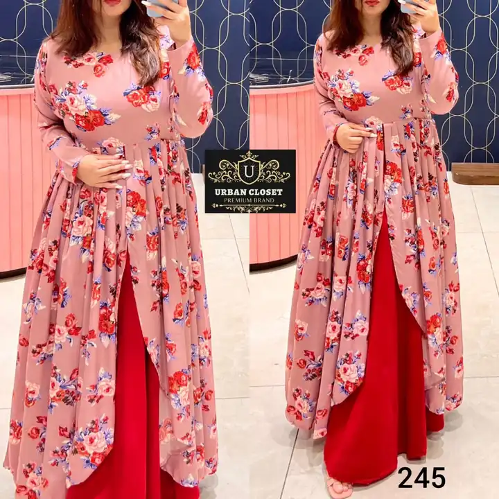 Post image *.         URBAN CLOSET*

                              245

*Fabric Description:*
Stitched summer cool fabric designer gown with highlighted with beautiful prints 

*Size* :40-42-44”inchs
*Length* :56"inchs 

Price 1199
Ship extra 

       *Ready To Dispatch *