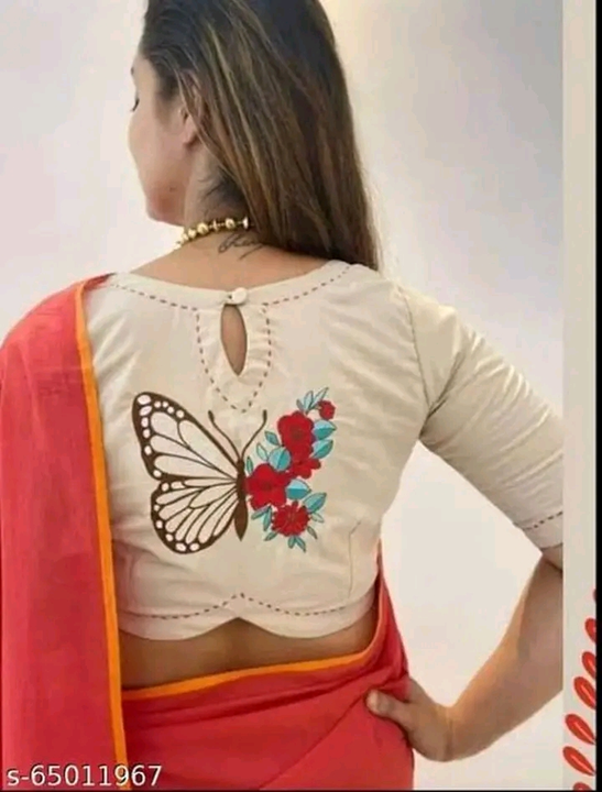 Malai cotton blouse with embroider6y work  uploaded by Blouse manufacturer  on 6/18/2023