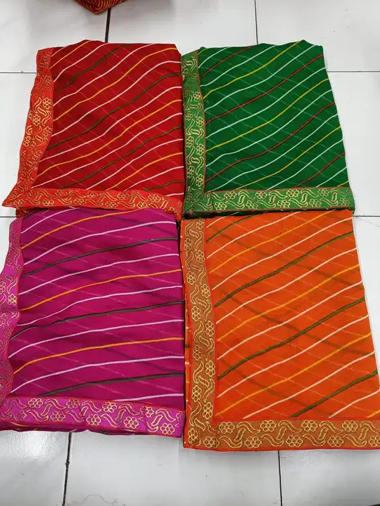 Bandhani with lace  uploaded by N k sarees on 6/18/2023