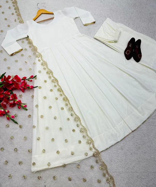 Georgette white dress uploaded by Leedon hub on 6/18/2023
