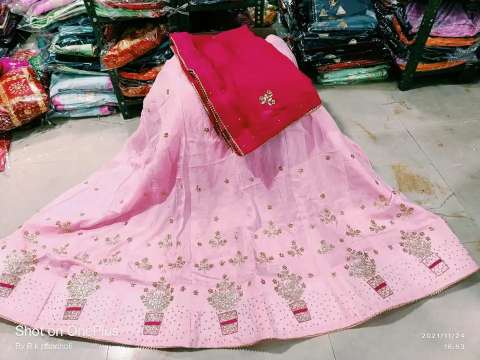 *Beautiful Lahenghas*
Sale.   Sale    sale 
For This Wedding Season

Designer product

Pure Uppda si uploaded by Gotapatti manufacturer on 6/18/2023