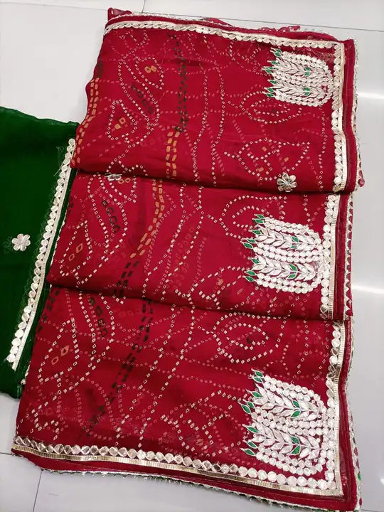 *NEW CHUNRI LAUNCHED*

🥳Pure Viscose Micro Georgette Fabric Saree With Jaipuri Chunri Bhandej...... uploaded by Gotapatti manufacturer on 6/18/2023
