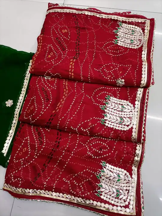 *NEW CHUNRI LAUNCHED*

🥳Pure Viscose Micro Georgette Fabric Saree With Jaipuri Chunri Bhandej...... uploaded by Gotapatti manufacturer on 6/18/2023