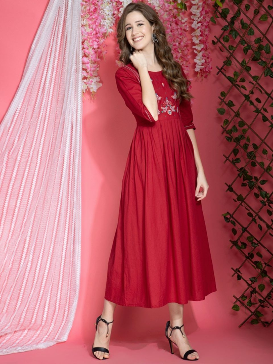 Quality Rayon Ankle Length Designer Kurta/Dress uploaded by business on 6/19/2023