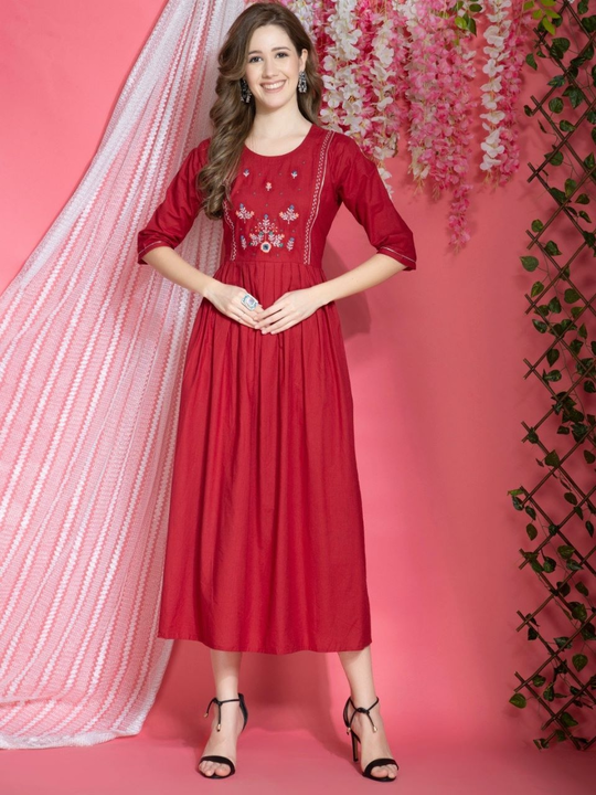 Quality Rayon Ankle Length Designer Kurta/Dress uploaded by Fabgram Lifestyle  on 6/19/2023