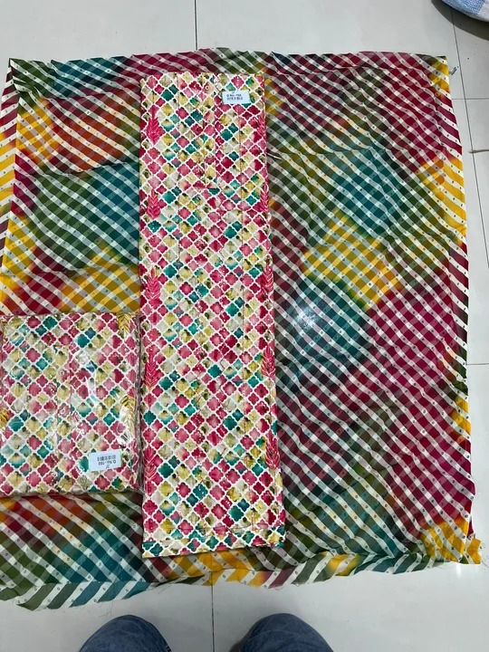 Pachrangi punjabi multicolour suit with duppata  uploaded by business on 6/19/2023