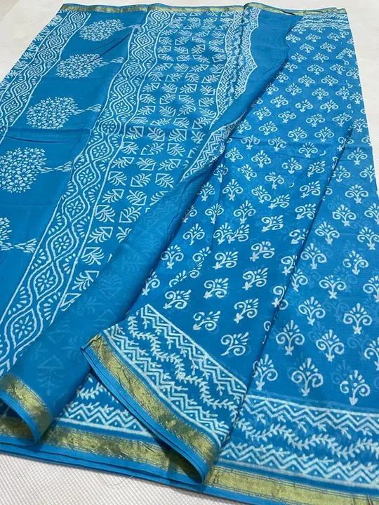 Mulmul cotton uploaded by Chanderi handloom saree on 6/19/2023