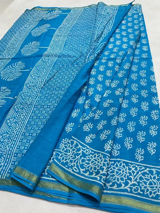 Mulmul cotton uploaded by Chanderi handloom saree on 6/19/2023