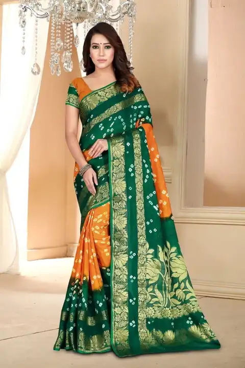 *New Bandhani Saree* uploaded by khan wholeseller on 6/19/2023