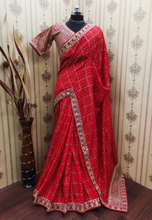 Heavy Designers Saree With Stitched Blouse  uploaded by Ethnic24 on 6/19/2023