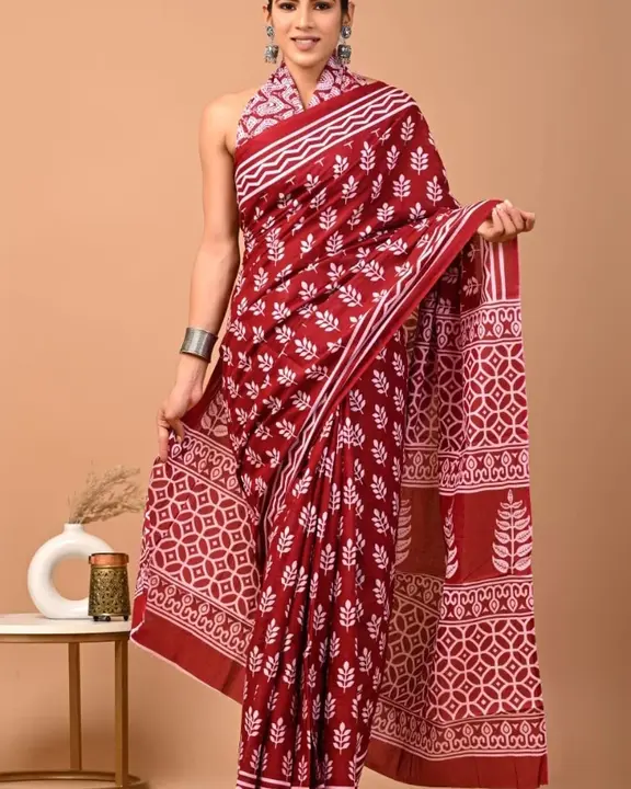 Cotton mulmul saree uploaded by business on 6/19/2023