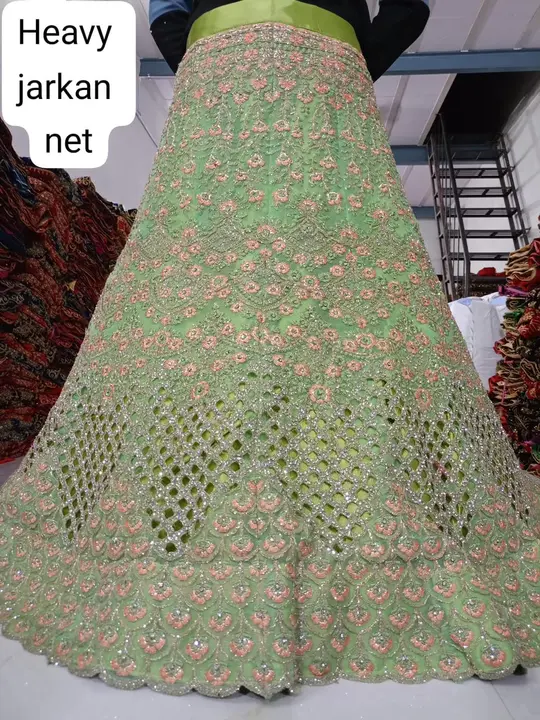 Net fabric full jarkan with mirror work  uploaded by Srija collection on 6/19/2023