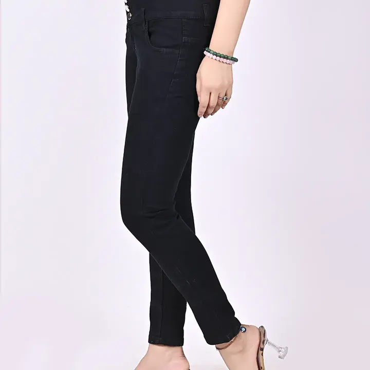 5 BUTTON PLN  HIGH WAIST JEANS (NAVY BLUE)
Name: 5 BUTTON FURR HIGH WAIST JEANS (BLACK)
Fabric:  uploaded by Shukla on 6/19/2023