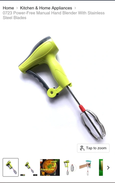 Power free Manual hand blender stainless steel bla uploaded by business on 6/19/2023
