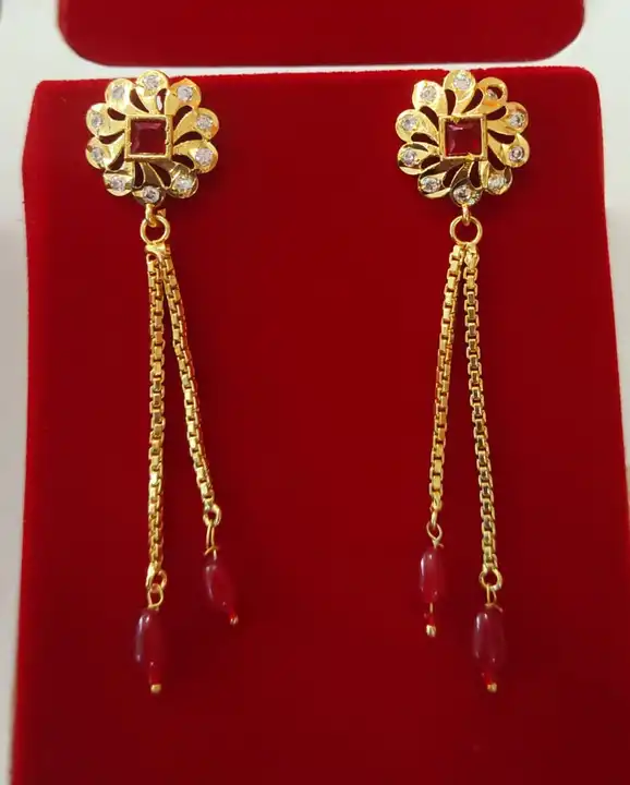 Khama Gnani Outlets Special Gold Handmade Polish Jadau Earing Set  uploaded by business on 6/19/2023