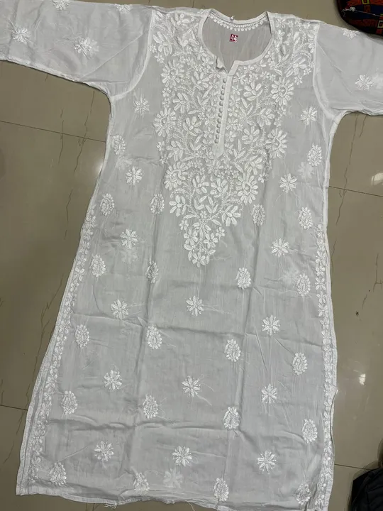 *The Lucknoweez*

*New Launch*

*🤩 Beautiful Dyeable Malmal 3D  Chikankari Handwork Kurti 🤩* 


🎽 uploaded by Fashion Textile  on 6/19/2023