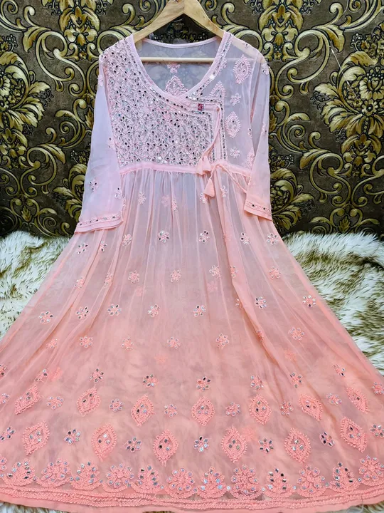*The Lucknoweez*

*New Launch*

*🤩 Beautiful Georgette  Chikankari Handwork Shaded Gown  🤩* 


🎽  uploaded by Fashion Textile  on 6/19/2023