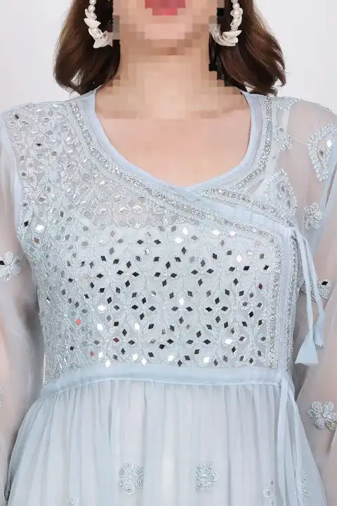 *The Lucknoweez*

*New Launch*

*🤩 Beautiful Georgette  Chikankari Handwork Shaded Gown  🤩* 


🎽  uploaded by Fashion Textile  on 6/19/2023
