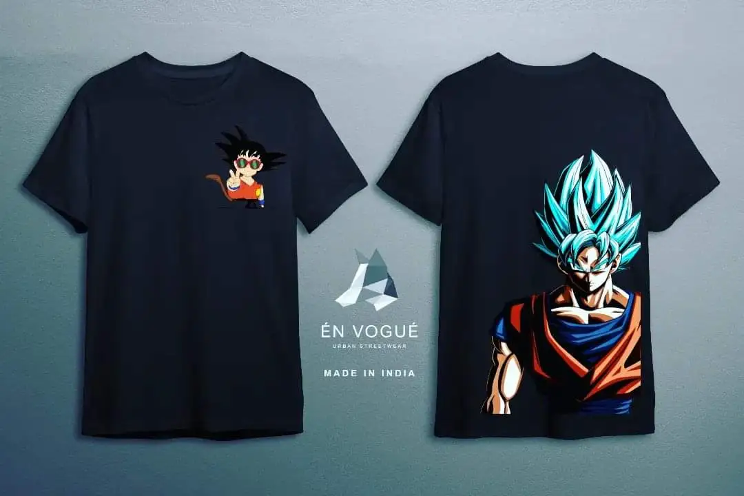 "Goku" half sleeve cool navy blue Tshirt  uploaded by ÉN VOGUÉ INDIA  on 6/19/2023