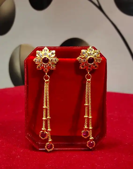 Khama Gnani Outlets Special Gold Handmade Polish Jadau Earing Set  uploaded by business on 6/19/2023