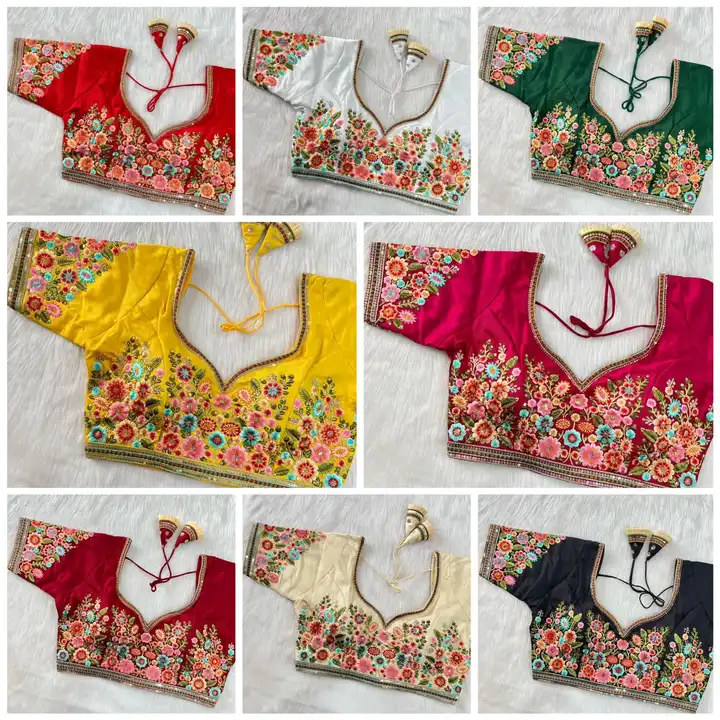 
😍Navratri Special Multy Work Beautiful Blouse😍 uploaded by Blousewala on 6/19/2023