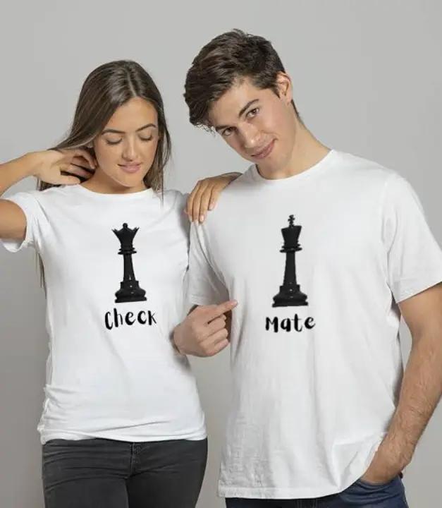 WhiWhite round neck couple tshirt pack of 2 price  uploaded by Neuv Vidhan on 6/19/2023