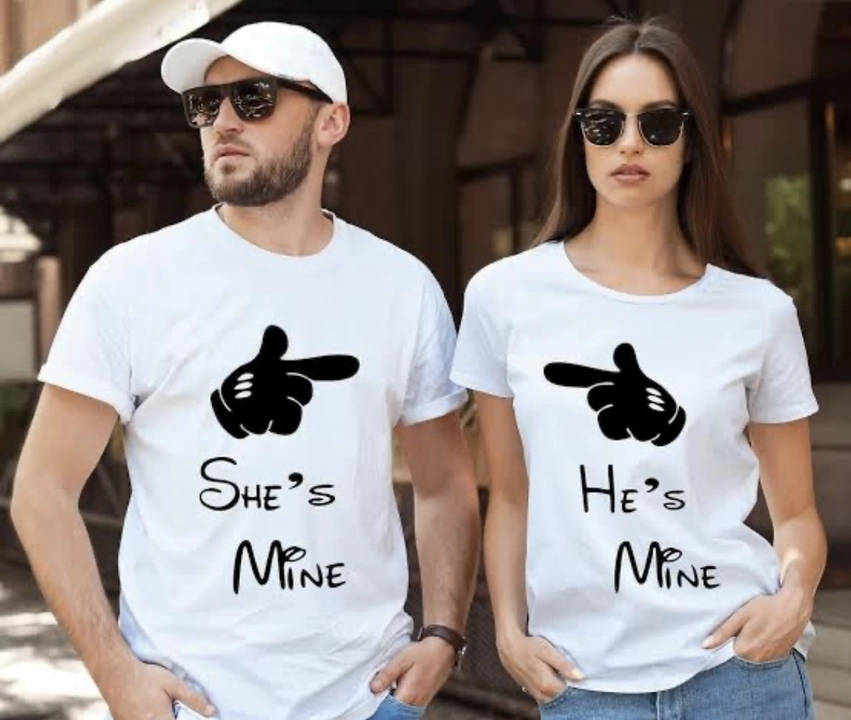 WhiWhite round neck couple tshirt pack of 2 price  uploaded by Neuv Vidhan on 6/19/2023