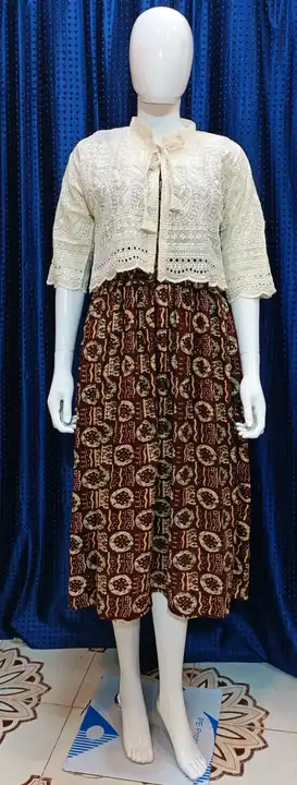 Reyon kurti with jacket  uploaded by S R FASHION on 6/19/2023
