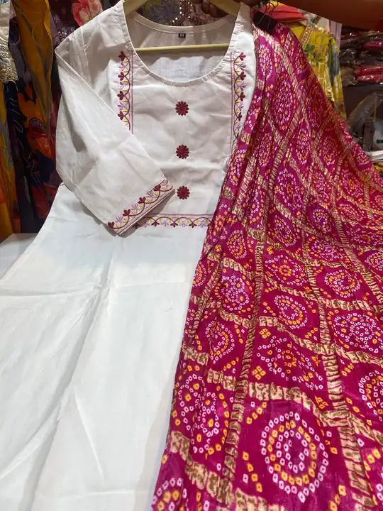 KURTI WITH PANT AND DUPATTA  uploaded by Shree shyam fashion on 6/19/2023